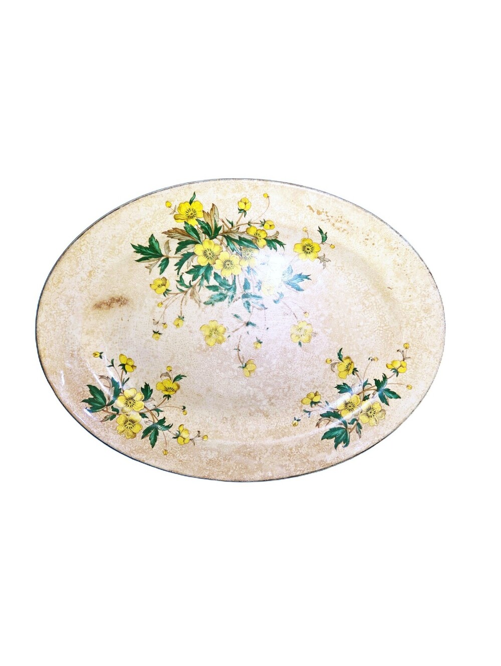 Very Loved Vintage 1948 Edwin Knowles Buttercup Yellow Floral Plate Gallery Wall